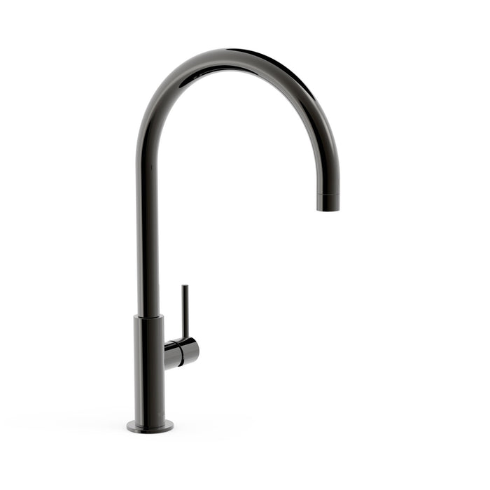 TRES 26290401KM STUDY XXL High Spout Single Lever Faucet with Side Handle for Sink Metallic Black Color