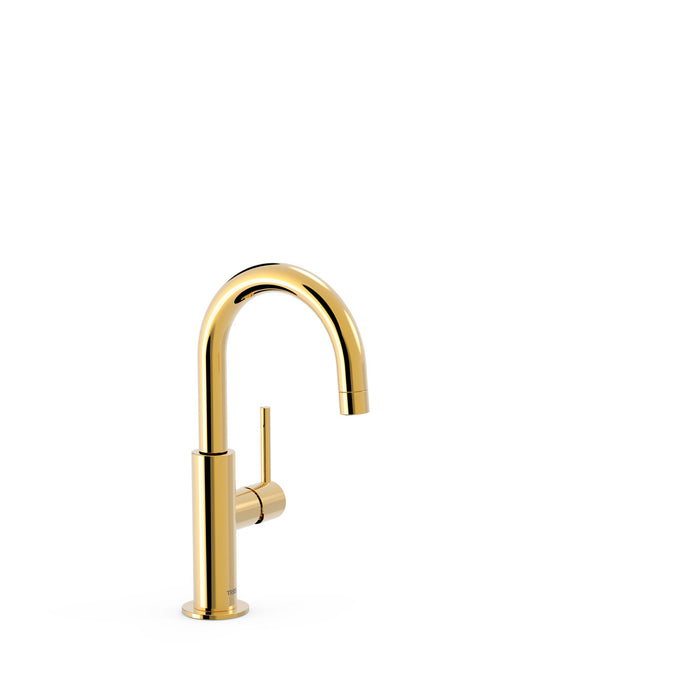 TRES 26290403OR STUDY Single-lever Faucet with Side Handle for Sink 24K Gold Color
