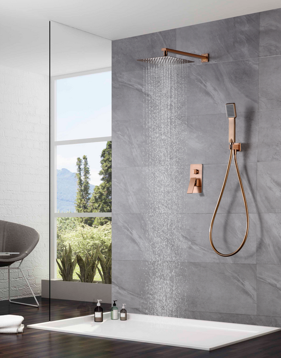 IMEX GPP048/ORC PISA Conjunto Ducha Monomando Empotrado Oro Rosa Cepillado