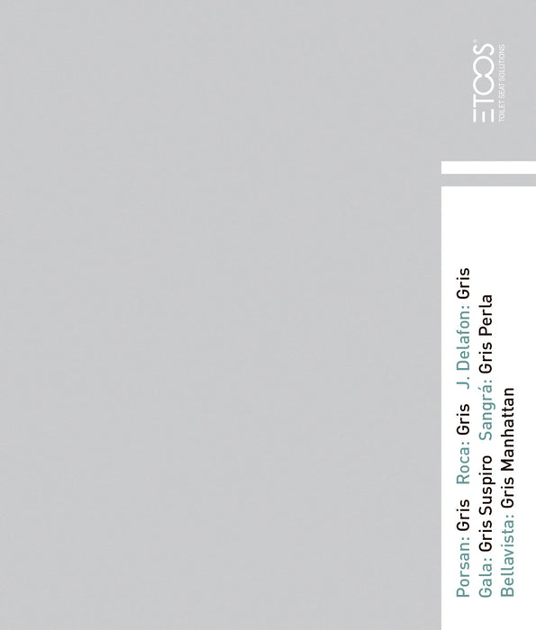 ETOOS 02076066 FLORIDA Tapa WC Gala Color Gris Suspiro