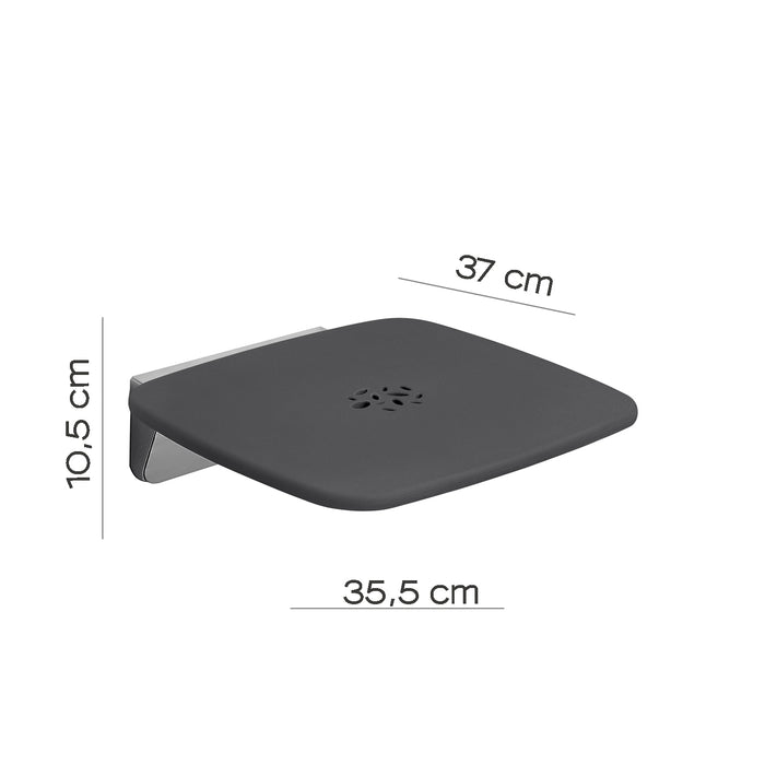 GEDY 60834300000 PRIMA CLASSE Asiento para ducha abatible antracita-cromo