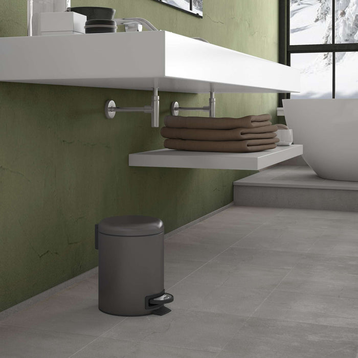 GEDY 33098100000 POTTY Papelera Gun Metal