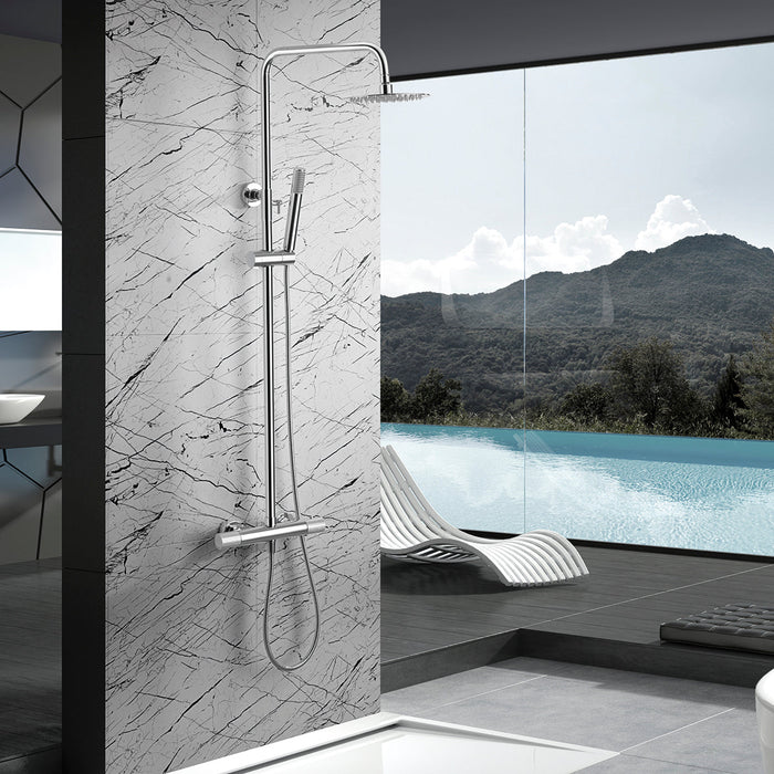 IMEX BTD038 LINE Conjunto de Ducha Telescópico Termóstatico