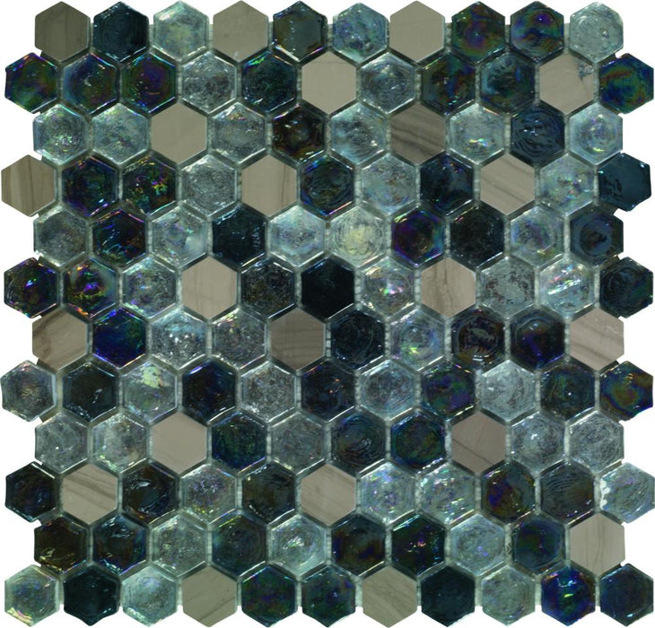DUNE 187117 KASSIANI 29x30 Mosaico Cristal Y Piedra