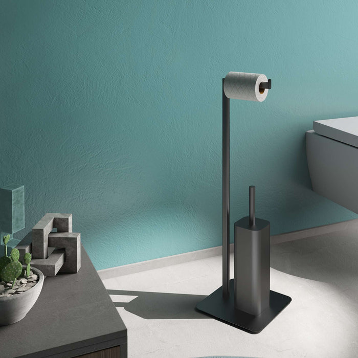 GEDY 13321400000 FELIX Towel Rack and Freestanding Column Matte Black