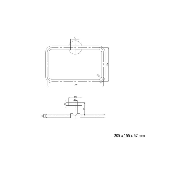 SALGAR 14702 RHIN Hotel Ring Chrome