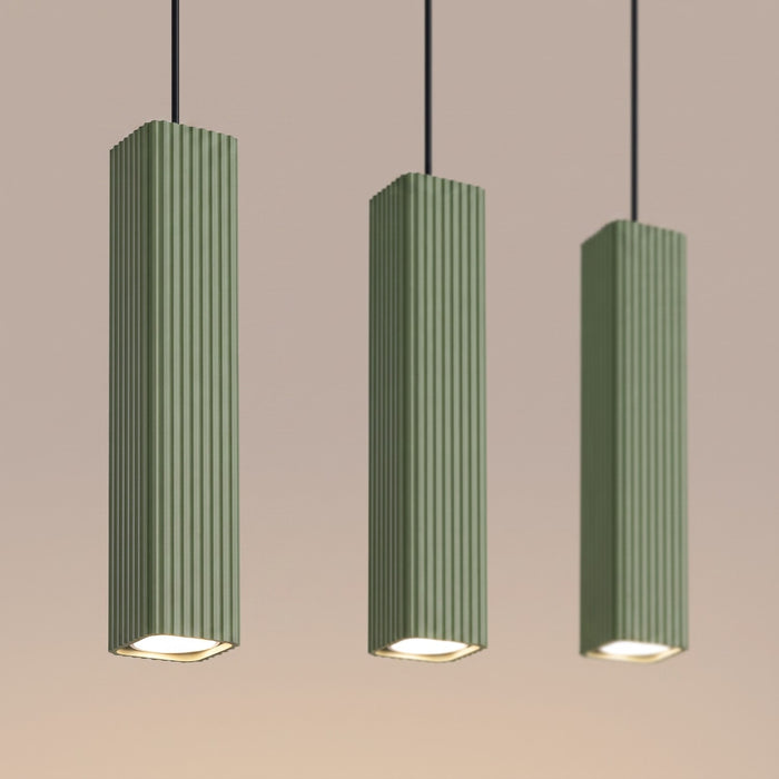 SOLLUX SL.3184 Lámpara Colgante Rayo 3L Verde Oliva