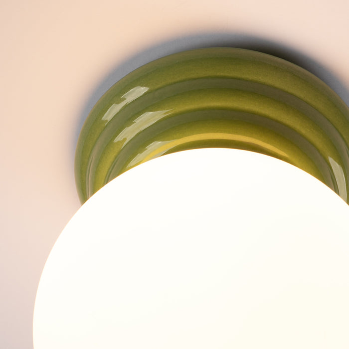 SOLLUX SL.1900 Lámpara de techo ZORI verde IP44 verde oliva