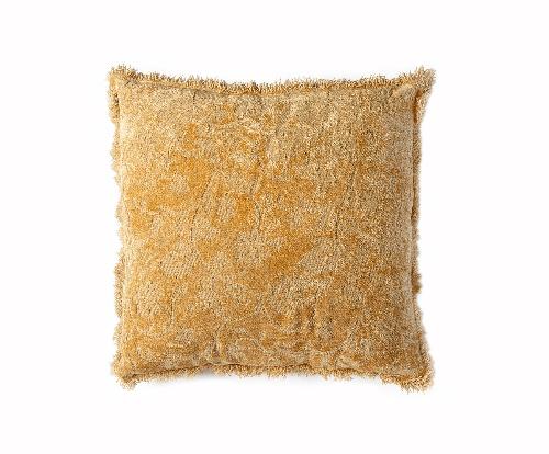 ANDREA HOUSE AX70204 Cojín Algodón Floral Mostaza 45X45