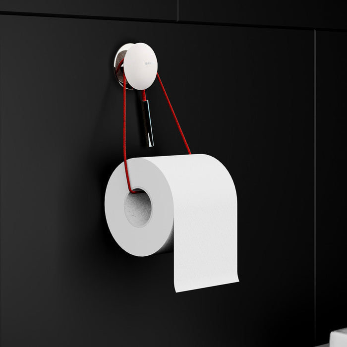 COSMIC 2751458 DIABOLO Portarrollos Sin Tapa Cromo-Rojo