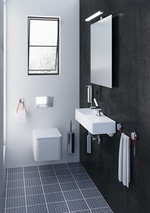 COSMIC 2751464 DIABOLO Chrome-Red Towel Rack