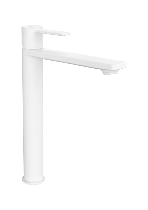ROCA A5A345FB00 TARGA Grifo Monomando Lavabo con Caño Alto y Cold Start Blanco Mate