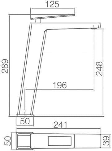 IMEX BDC032-3NGOLD SUECIA Grifo de Lavabo Alto Negro Oro Brillo