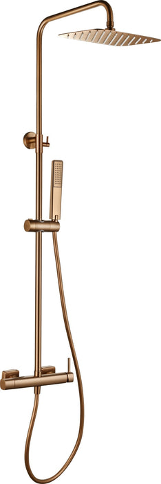 IMEX BDT064/ORC TOSCANA-AREZZO Conjunto Monomando Ducha Oro Rosa Cepillado