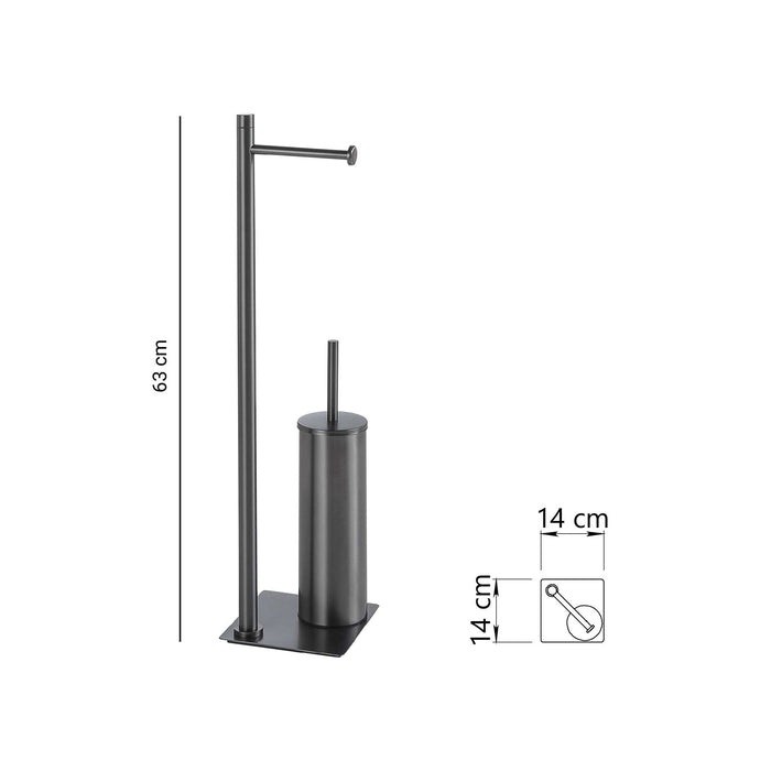 GEDY TR328100000 TRILLY Towel Rack and Free-Standing Column Gun Metal