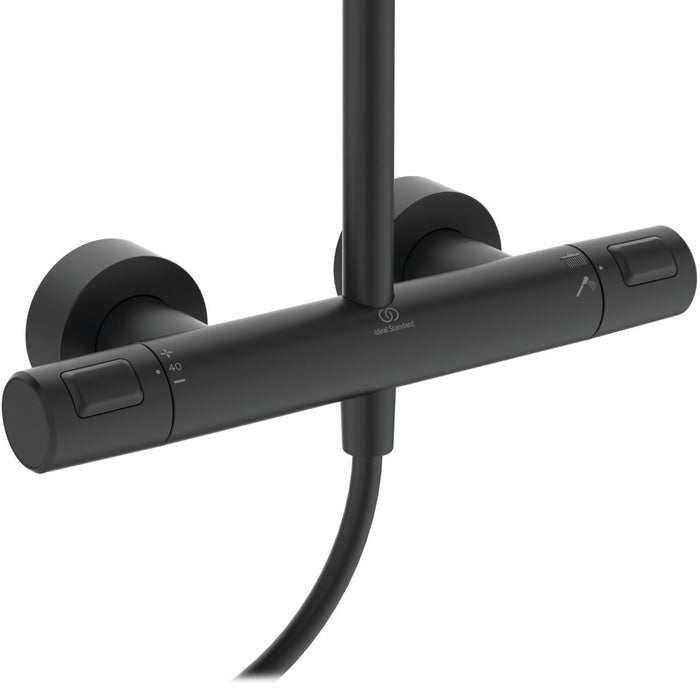 IDEAL STANDARD A7545XG CERATHERM T25 Grifo Termostático Gran Ducha Negro Seda