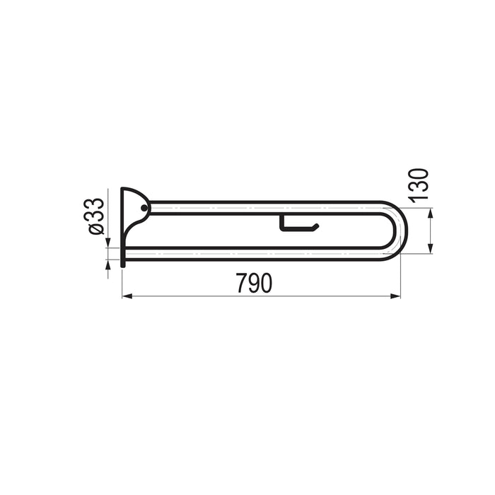 PRESTO 88170_RAL Barra de apoyo abatible inox RAL