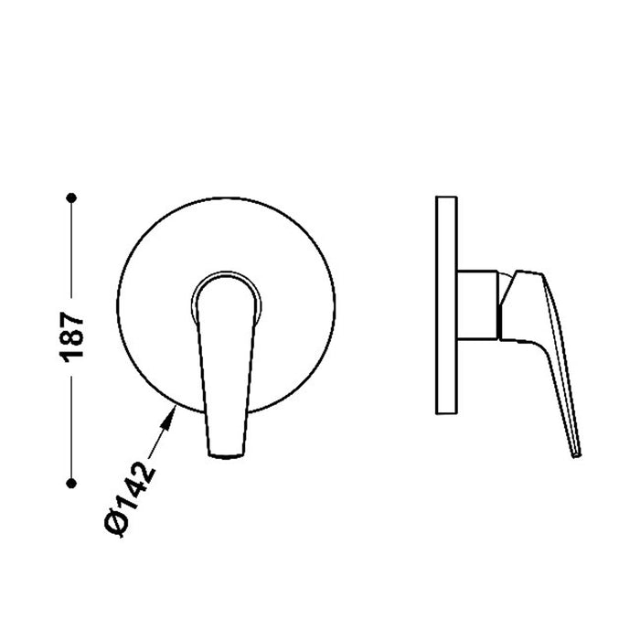 TRES 28127810 RAPID-BOX Pieza Vista para Caja Empotrada de 1 Vía Color Cromo
