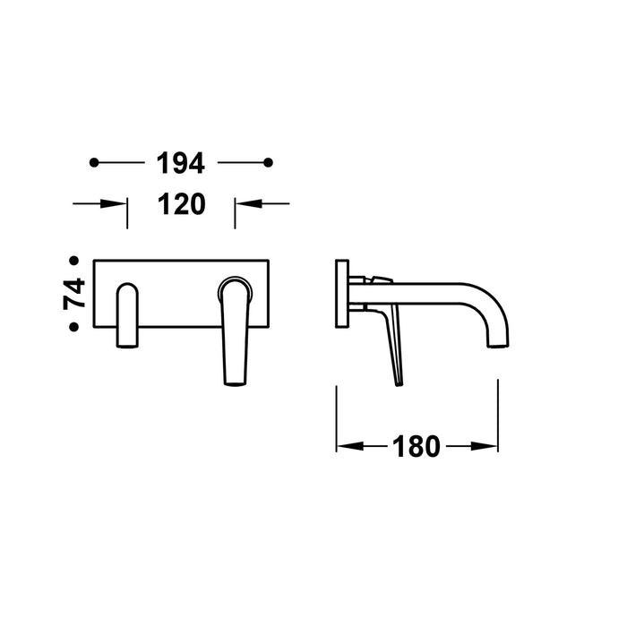 TRES 28130023 FUJI Visible Part for Built-in Sink Body Chrome Color
