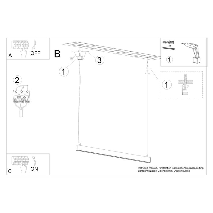 SOLLUX TH.285 SOREN Pendant Lamp Schwarz LED 3000K