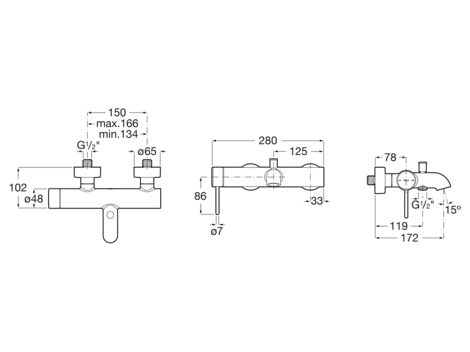 ROCA A5A023FCN0 NU Grifo Monomando para Baño-Ducha con Inversor Automático Maneta Pin Negro Titanio