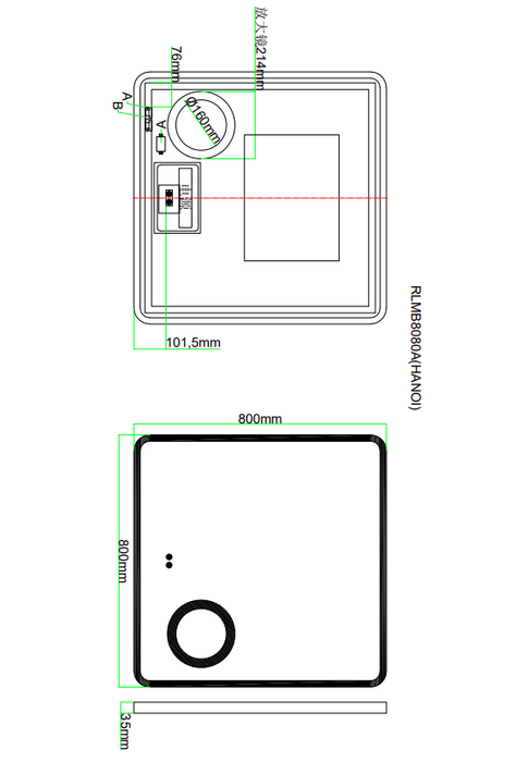 AQUORE HANOI Espejo Led