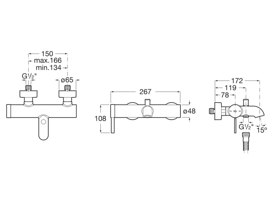 ROCA A5A029ECN0 ONA Grifo Monomando para Baño-Ducha con Inversor Automático Negro Titanio