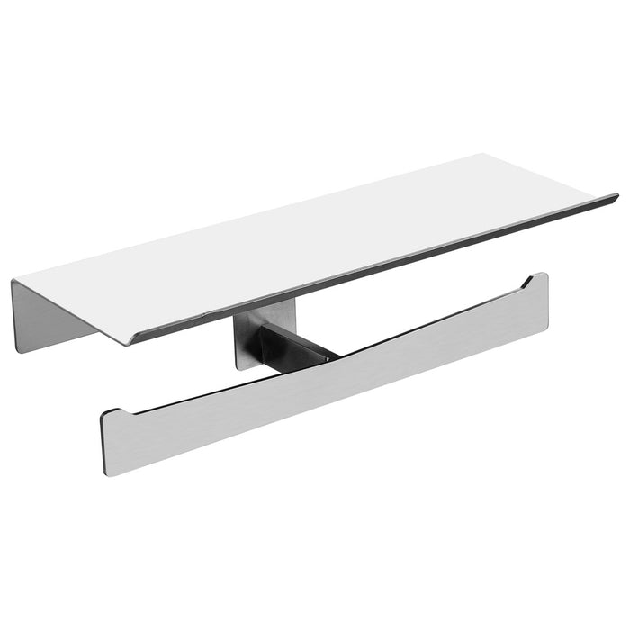 MEDICLINICS AI2004C AURA Portarrollos Doble Estante Acero Inox Brillo