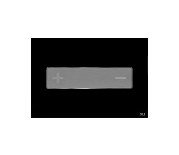 OLI 054562 OCEANIA Placa De Accionamiento Vidrio Negro / Inox Cepillado