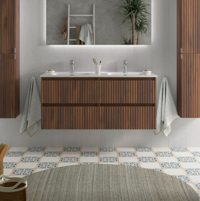 SALGAR 121747 KIRA Mueble+Lavabo IBON 120cm Nogal