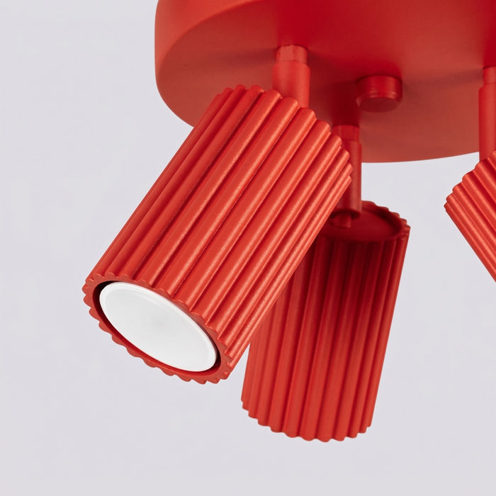 SOLLUX SL.2367 Plafón KARBON 3P rojo