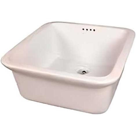 AQUORE SA.BOLA4747 BOLA Pila Cerámica Cuadrada 47x47 Blanca