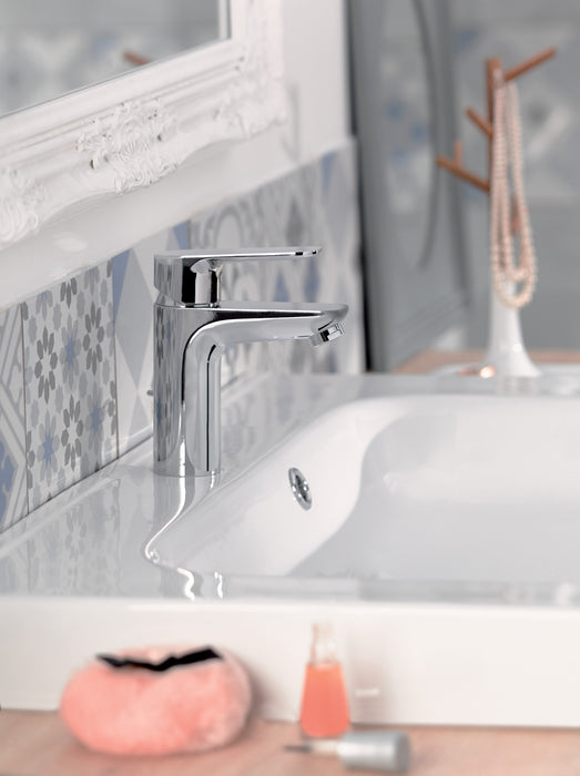 Jacob Delafon E29842-CP OSCAR Grifo monomando de lavabo con desagüe automático