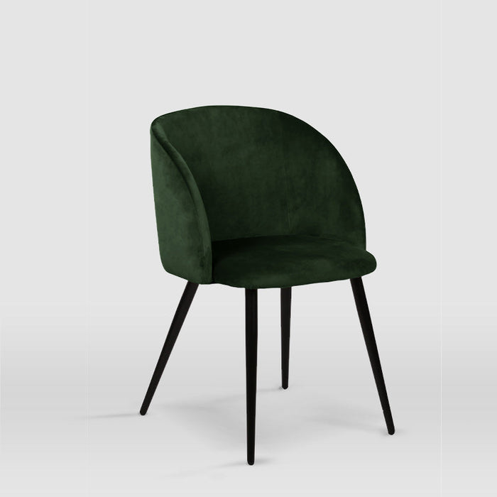 FURNITURE STYLE FS7066VBOTVEL IRIA Pack 4 Sillas de Comedor Terciopelo Color Verde