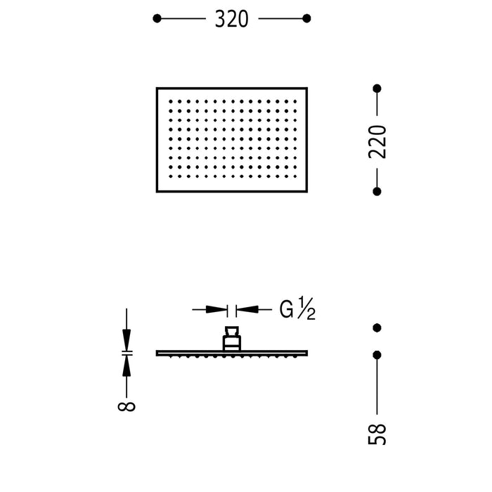TRES 29963202AC COMPLEMENTOS DE DUCHA Rociador De Ducha Color Acero