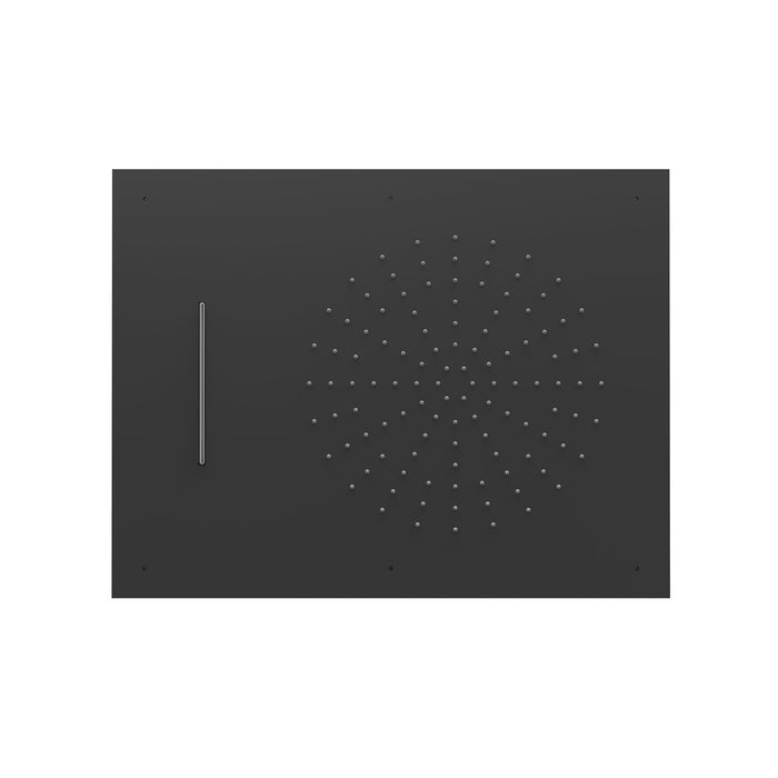 TRES 29997001NM COMPLEMENTOS DE DUCHA Rociador De Ducha Empotrado A Techo Color Negro Mate