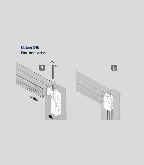 KASSANDRA DE102 DELTA Mampara Ducha 1F+1C Oro Cepillado Transparente