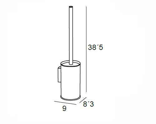 MANILLONS TORRENT 01407012 ECO Escobillero De Pared Inox Cepillado