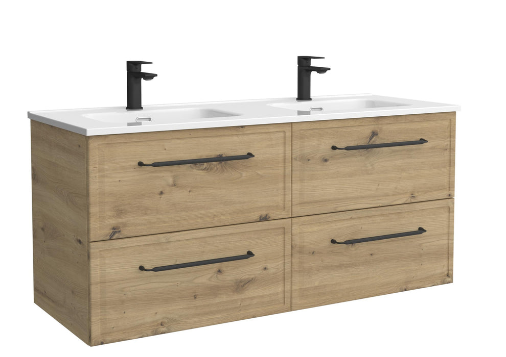 SALGAR 121799 RUNA Mueble de Baño 2 pozas Porcelana 120cm Roble