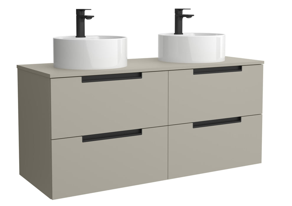 SALGAR 122013 LENI Mueble+Lavabo LISBOA 2 Senos 140cm Gris mate