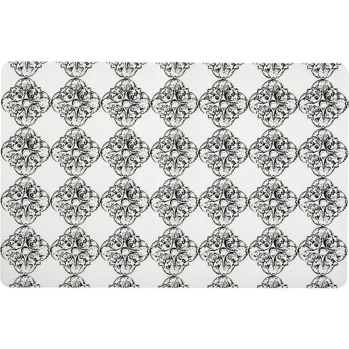 ANDREA HOUSE CC15016 Individual Silicona Blanco y Negro