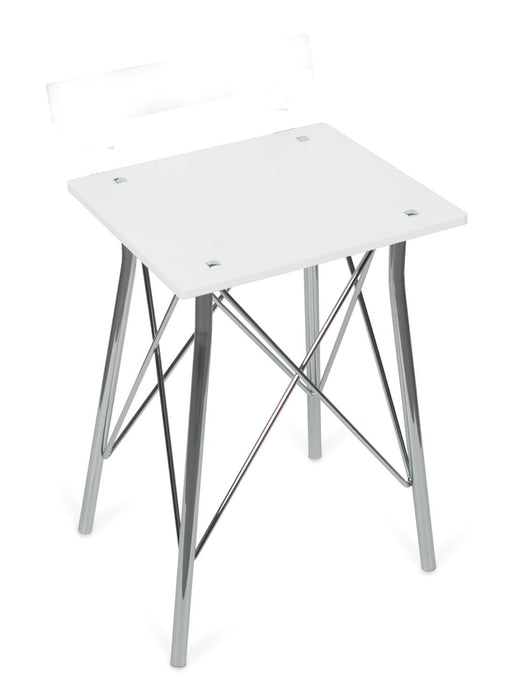 BELTRAN 1902 STOOL Chrome/White Solid Surface Orleans