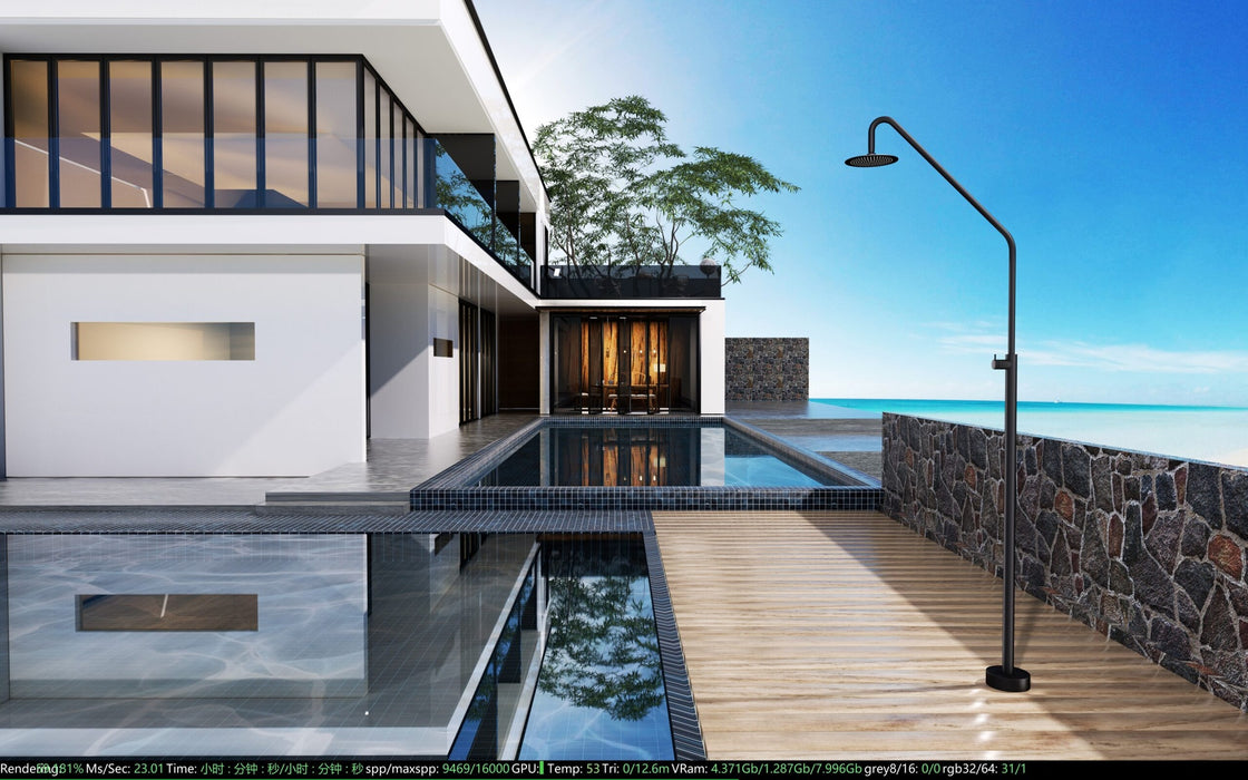 POOLIMEX GPA002/ANG ALASKA Grifería De Piscina Acero S.316 Negro Mate