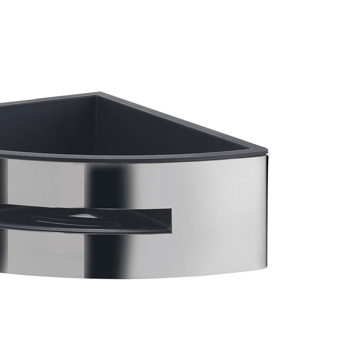 GEDY 77804300000 POSEIDON Angular Chrome Black Storage Holder