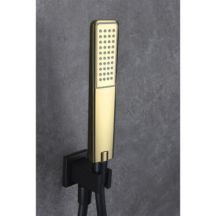 IMEX BDES37-6NGOLD ESTOCOLMO Conjunto de Ducha Empotrado Monomando Negro Oro Brillo