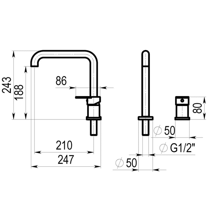 PRESTO 4625300 Nine batería lavabo Cromo