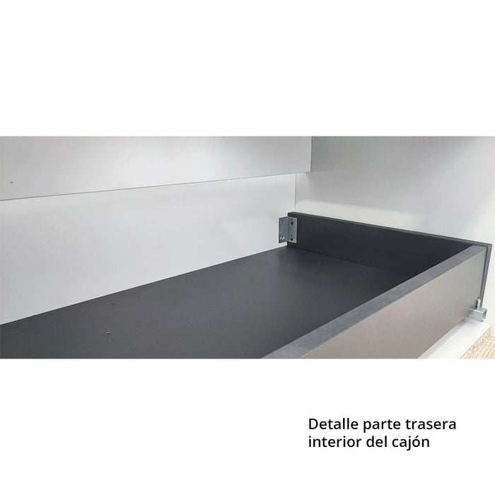 AQUORE SEVILLA Mueble de Baño con Lavabo Suspendido 2 Cajones Color Blanco Brillo