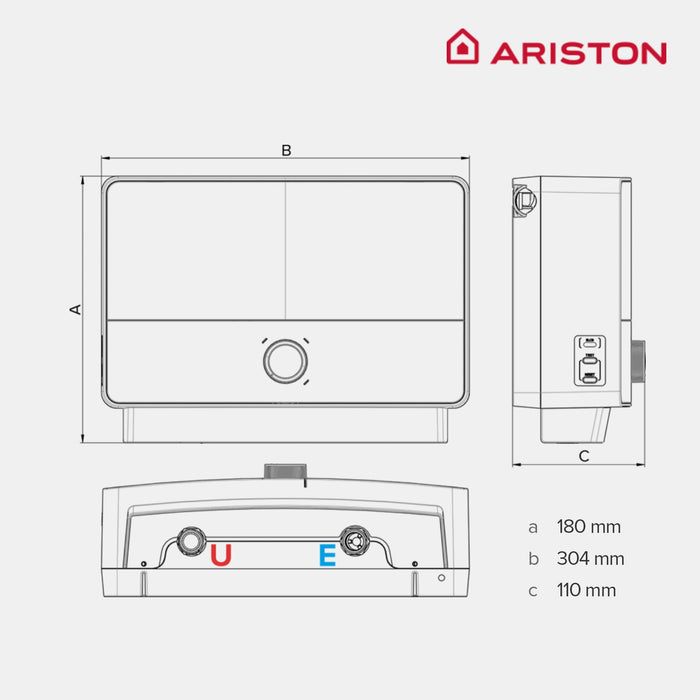 ARISTON 3195211 AURES M Termo Eléctrico de Agua Compacto Instantáneo