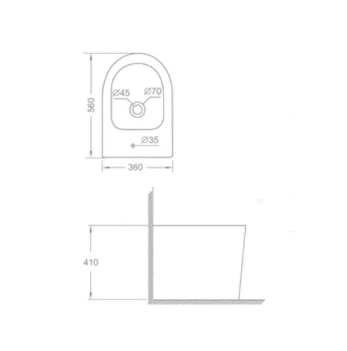 NOVOBATH VENECIA White Floor Bidet