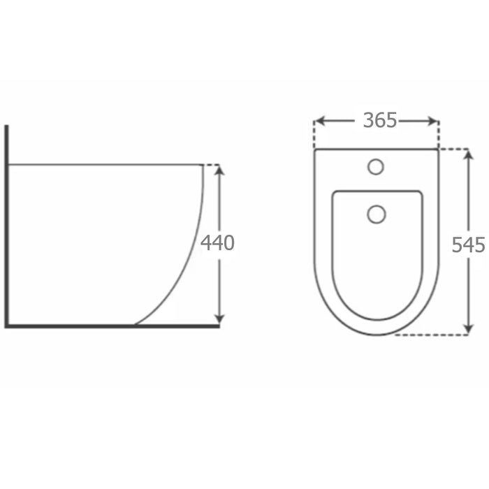 FOSSIL NATURA 01265 NÁPOLES Bidé a Suelo Altura Confort Blanco Mate